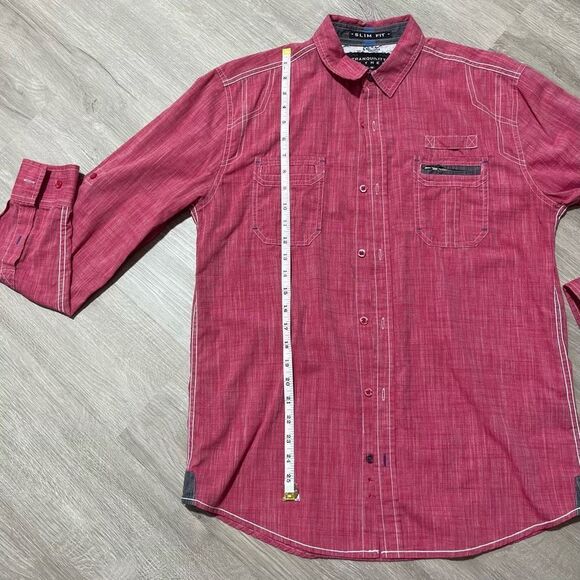 Tranquility & Mayhem Mens Button Down Medium Slim Fit - Picture 5 of 13